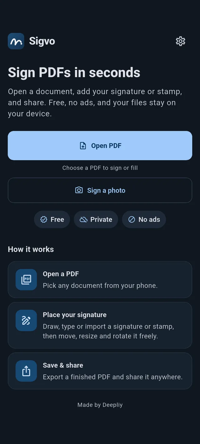 Sign and fill any PDF on your phone